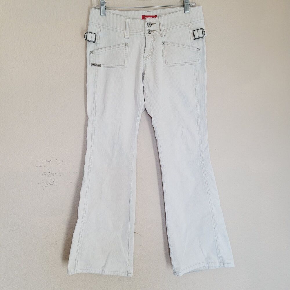 Vtg Y2K Union Bay Corduroy Pants Womens Size 5 30x30.5 Ultra Low Rise Flared 90s